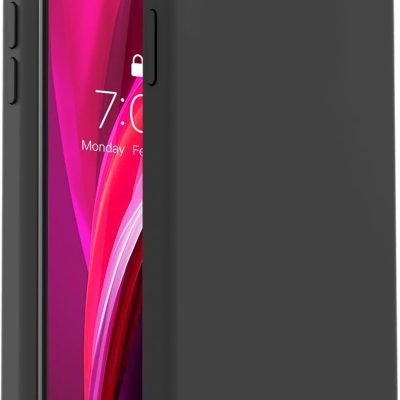 for iPhone SE Case 2022/3rd/2020,iPhone 8/7 Case, Upgraded Liquid Silicone with [Flat Edges] [Camera Protection] [Soft Anti-Scratch Microfiber Lining] Phone Case for iPhone SE – Black