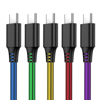 USB Type C Charger Cable,5Pack 2M PVC Rapide Charger High Speed Synchronous Data Transfer for Samsung Galaxy S9+/S9/S8,Note 8,Huawei P10/P9,Oneplus 2/3,Lumia,Nexus 5X/6P,Xiaomi
