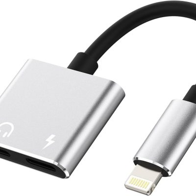Lightning to AUX Adapter (2 in 1) Headphone iPhone Accessories Cable Apple MFi Certified for 14/13/12/11 Pro Max/7/8 Plus/X/SE/XS/iPad 2 Air Car Audio Headphone Aux Splitter