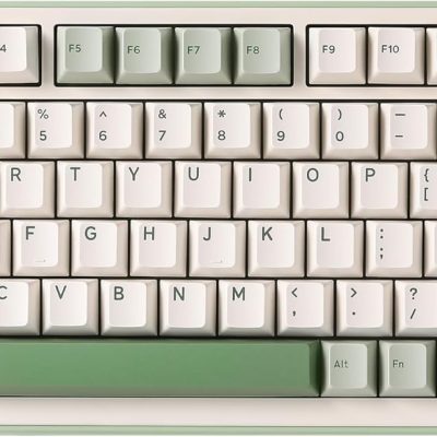 Wireless Mechanical Keyboard, Gaming Keyboard Gasket Hot Swap Custom with Knob,Pre-lubed Switches RGB,Bluetooth/Type-C/2.4G (Matcha Green, Milk Switch)